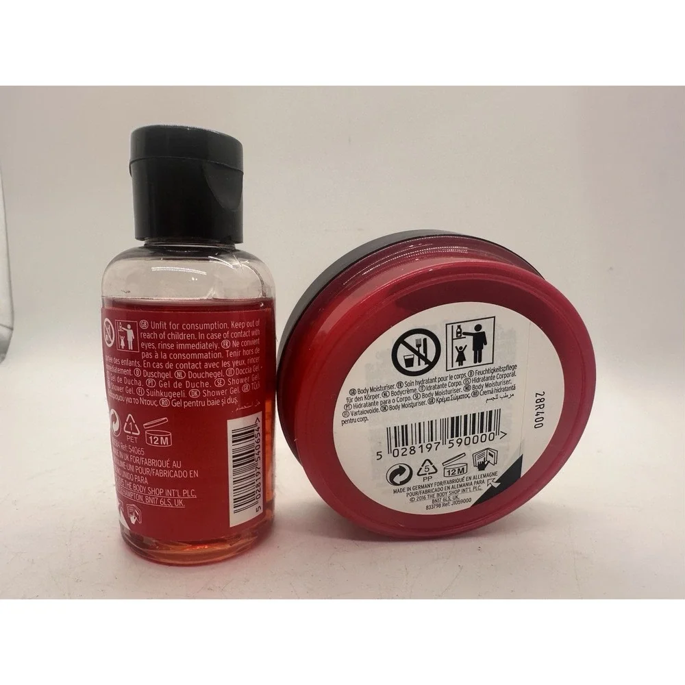 The Body Shop Strawberry Body Butter 1.69 oz Shower Gel 2 oz New Unused Lot